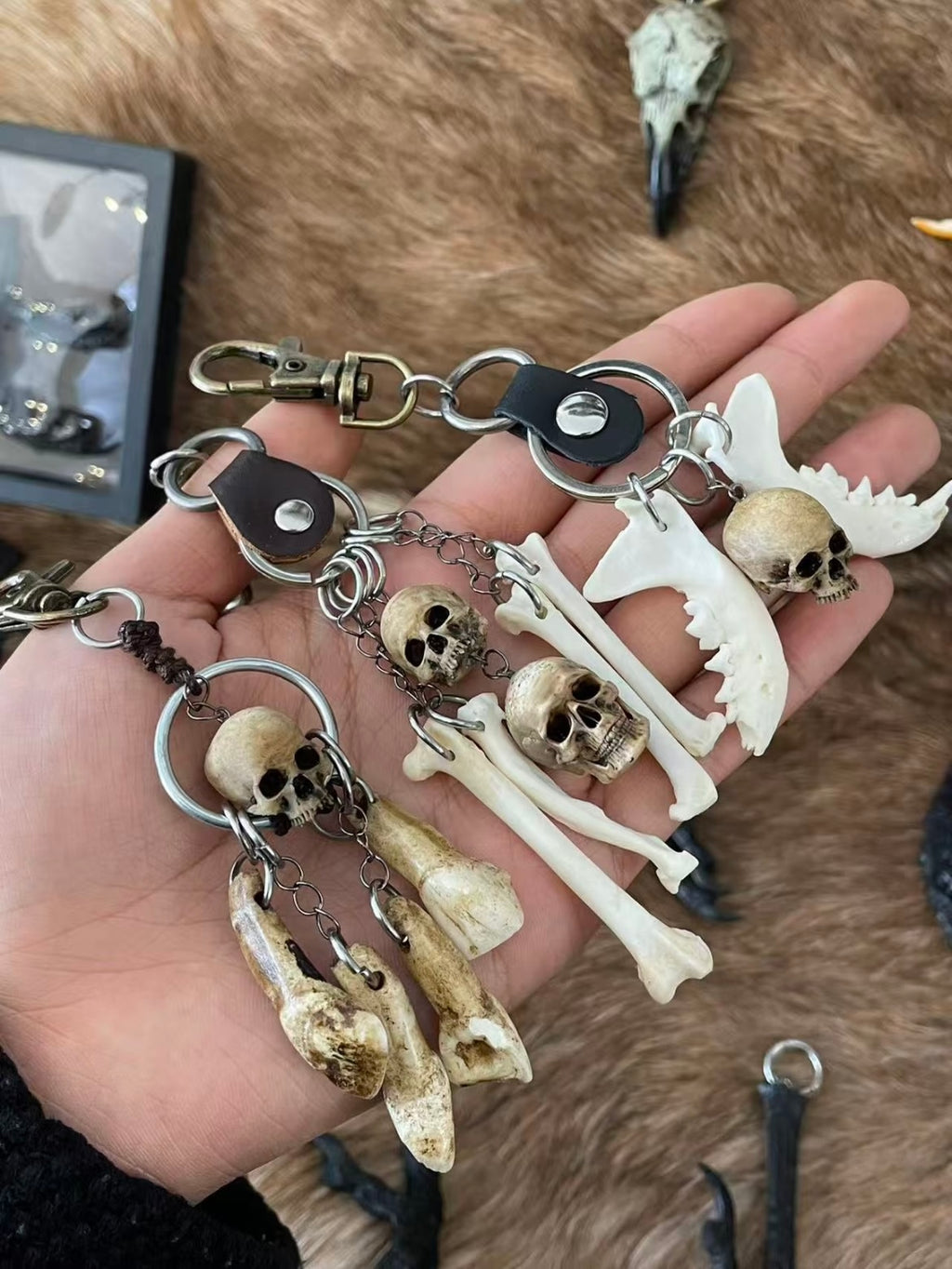 Gothic Resin Bag Charm & Keychain