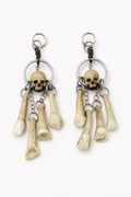 Skull Dreamcatcher Drop Earrings