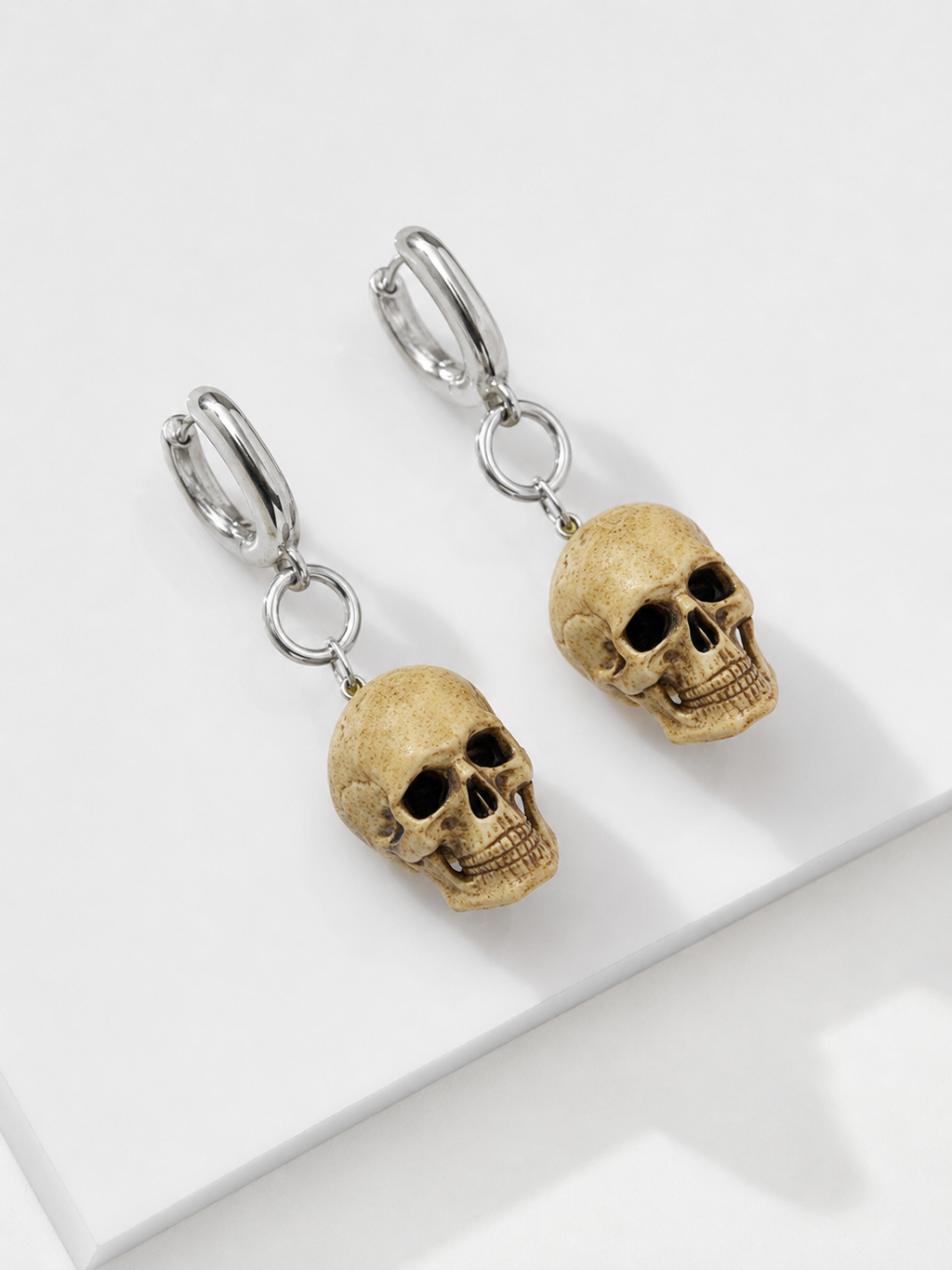 Full Skull Drop Earrings
