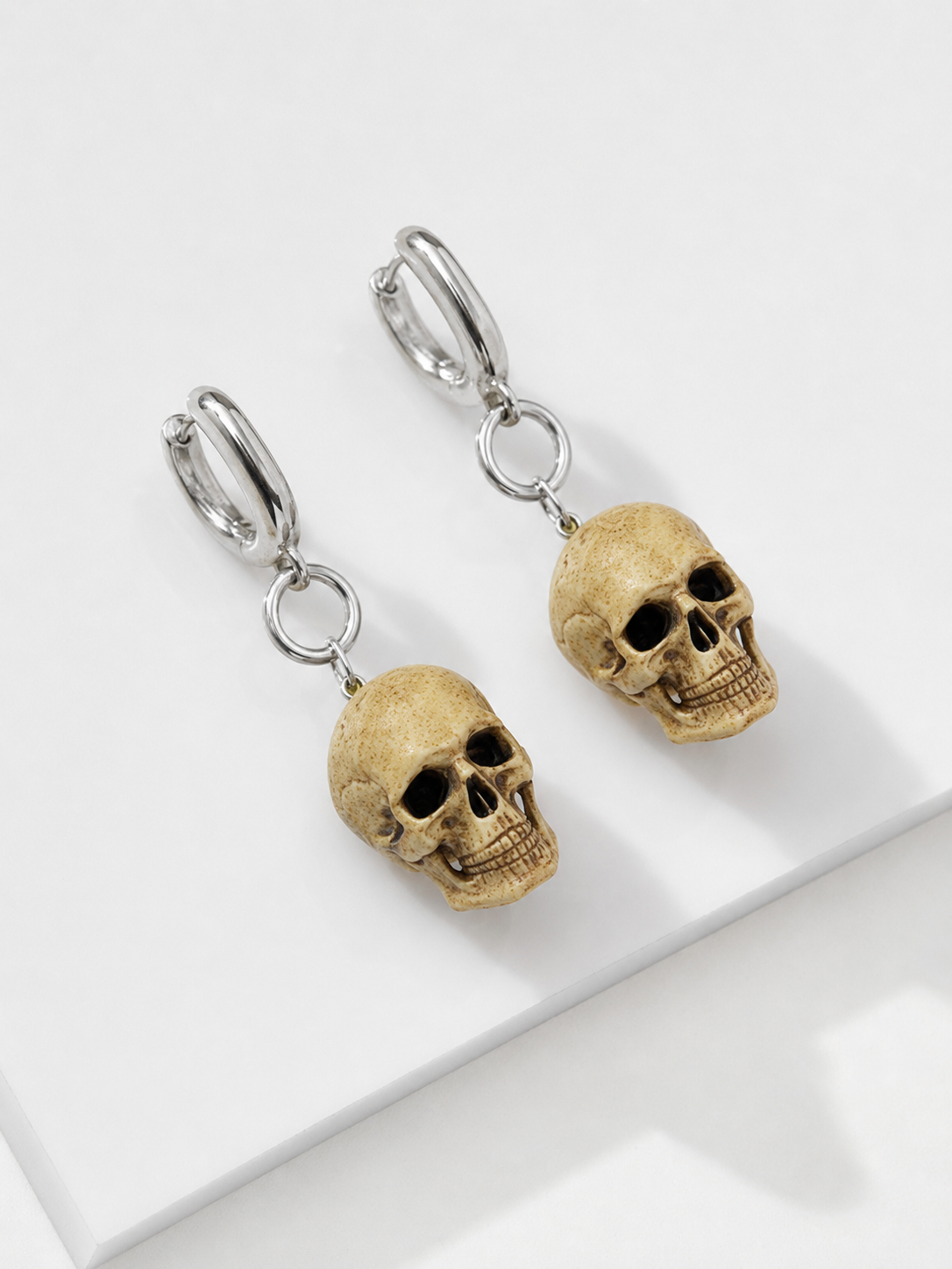 Full Skull Drop Earrings