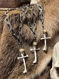 Skull Relic Cross Necklace