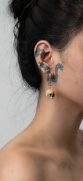 Half Skull Drop Earrings