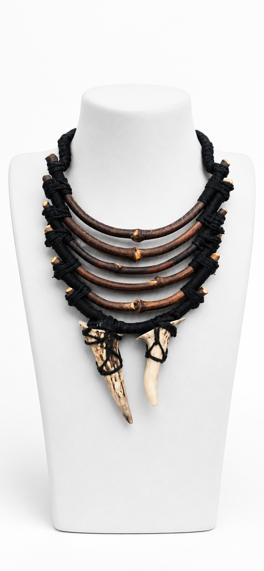 Layered Vine & Resin Antler Necklace