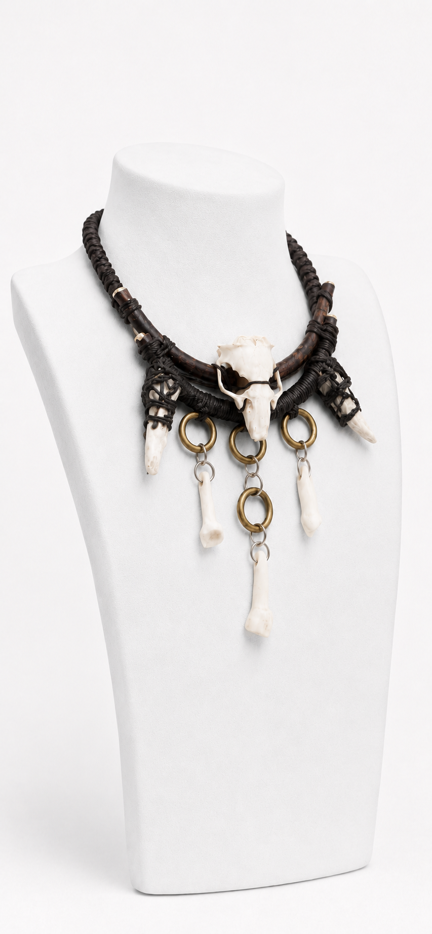 Tribal Resin Horse-Tooth Tassel Necklace | Strange Rope