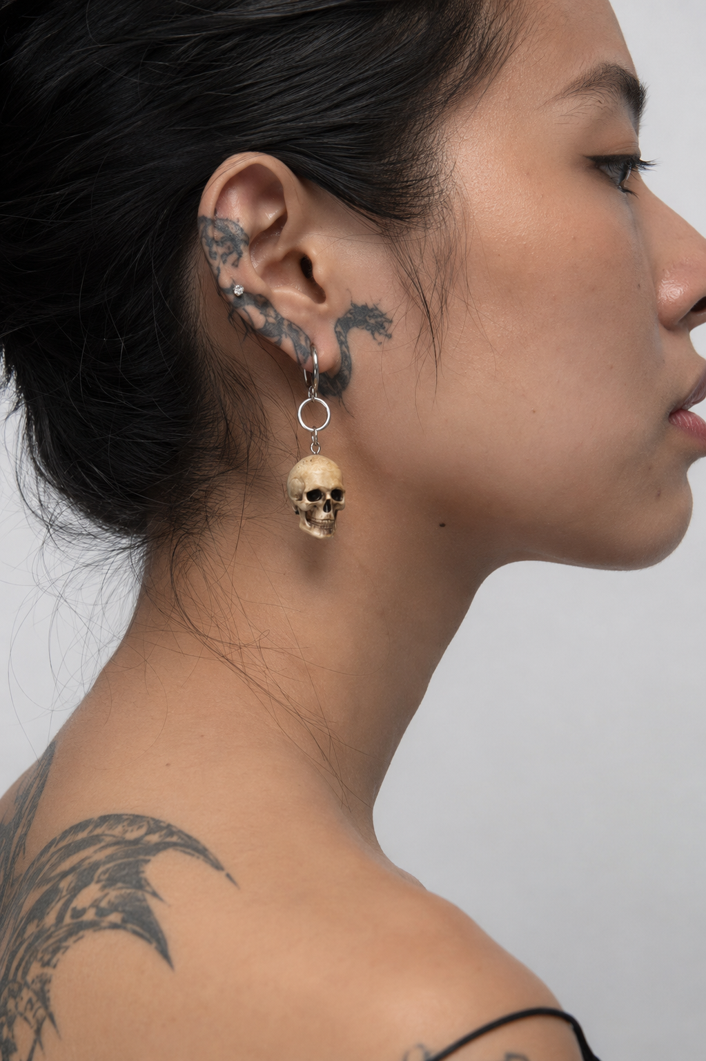 Full Skull Drop Earrings