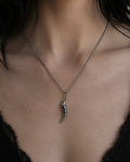Gothic 925 Silver-Plated Bone Claw Pendant